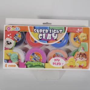 Creative diy toys  8pack magic light clay air dry modeling  set gifts toys 