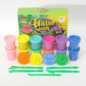 Halloween play dough clay 12colors creative gifts for kids 